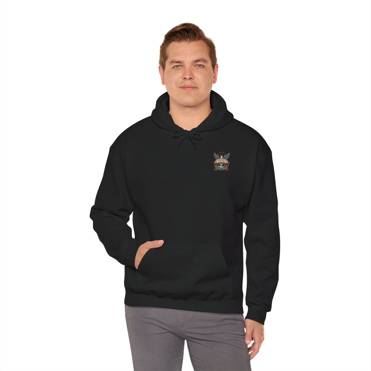 America 1776-2026 Eagle Hoodie – 250 Years of Freedom Patriotic Sweatshirt