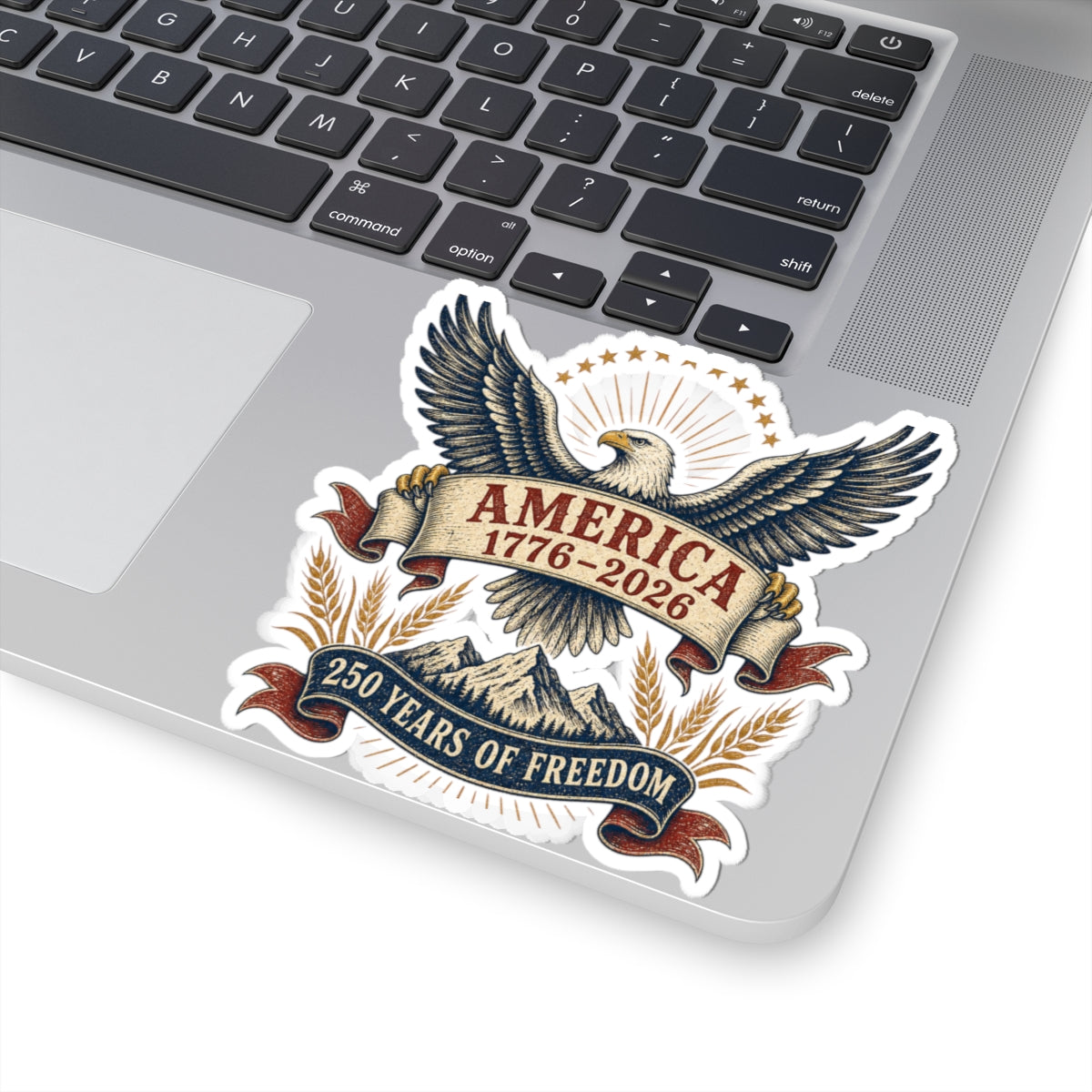America 250 Patriotic Eagle Sticker | 1776–2026 Freedom Anniversary Decal | Vintage Americana Sticker