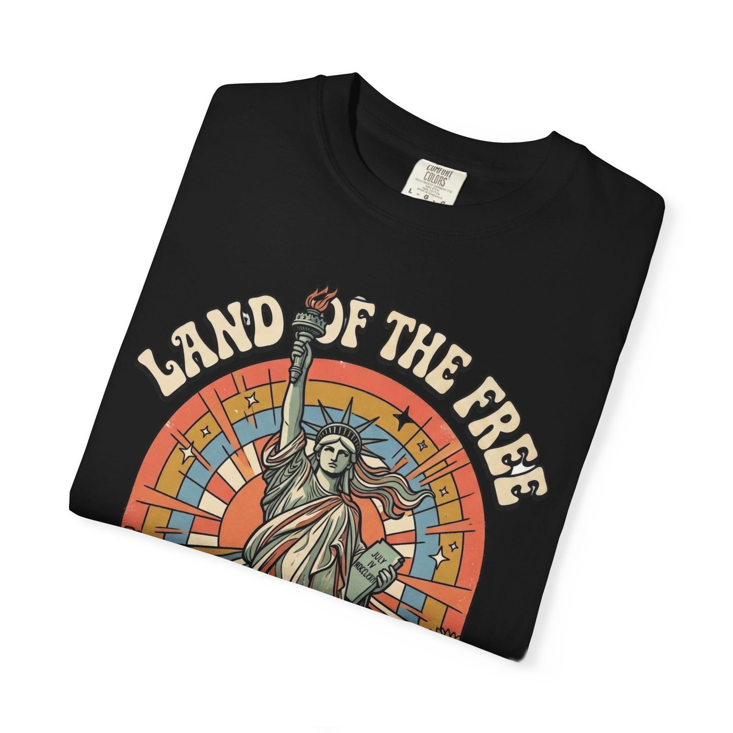 T-Shirt — 'Land of the Free 250' Statue of Liberty Vintage Graphic