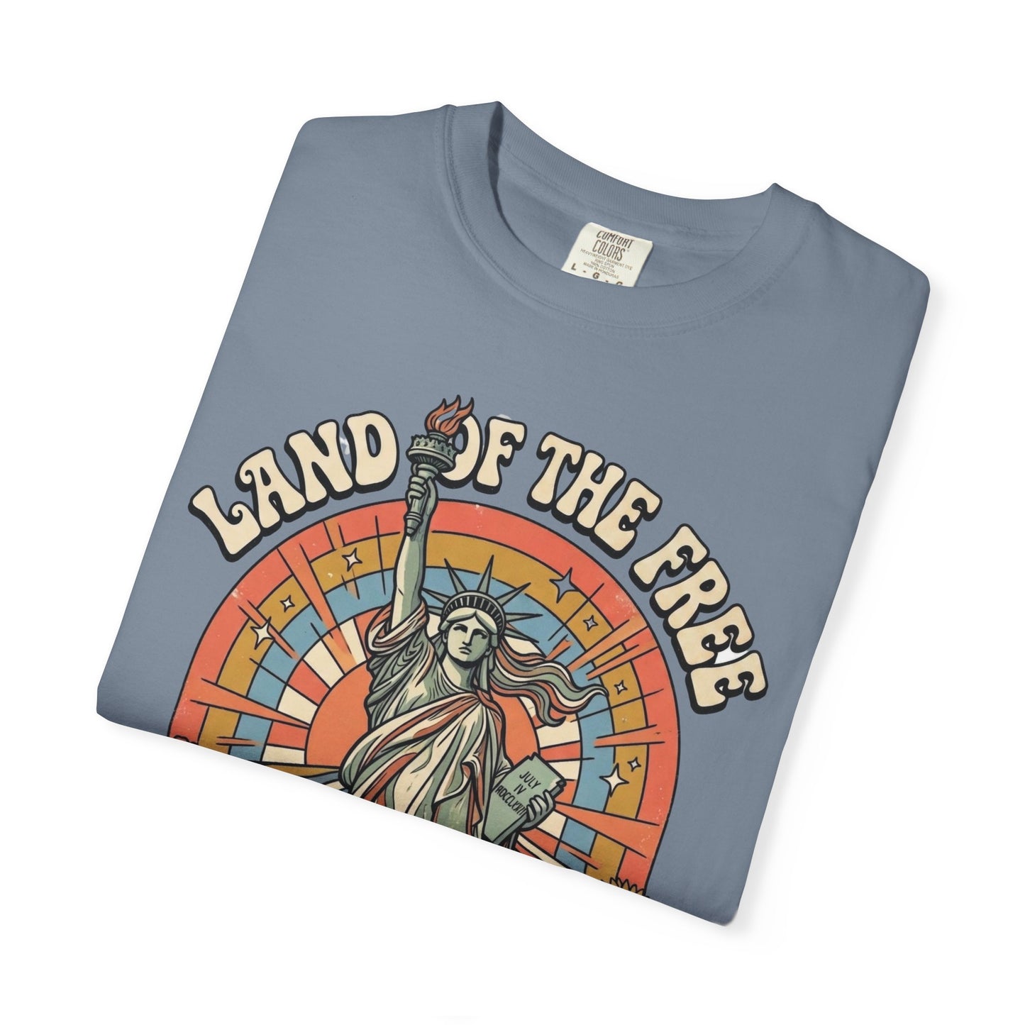 T-Shirt — 'Land of the Free 250' Statue of Liberty Vintage Graphic