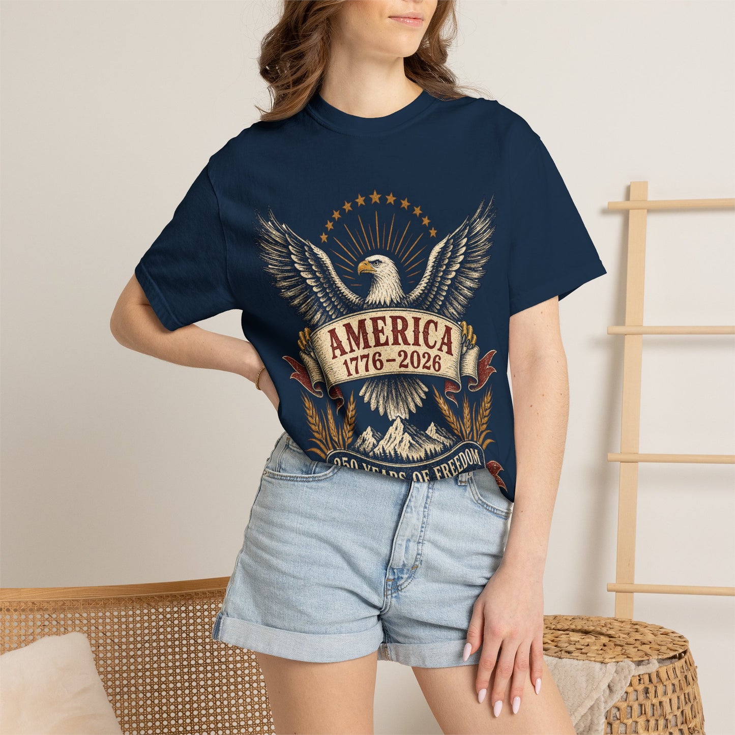 America 250 Vintage Eagle Tee | Comfort Colors 1717 Patriotic Shirt | 1776–2026 Freedom Anniversary Tee