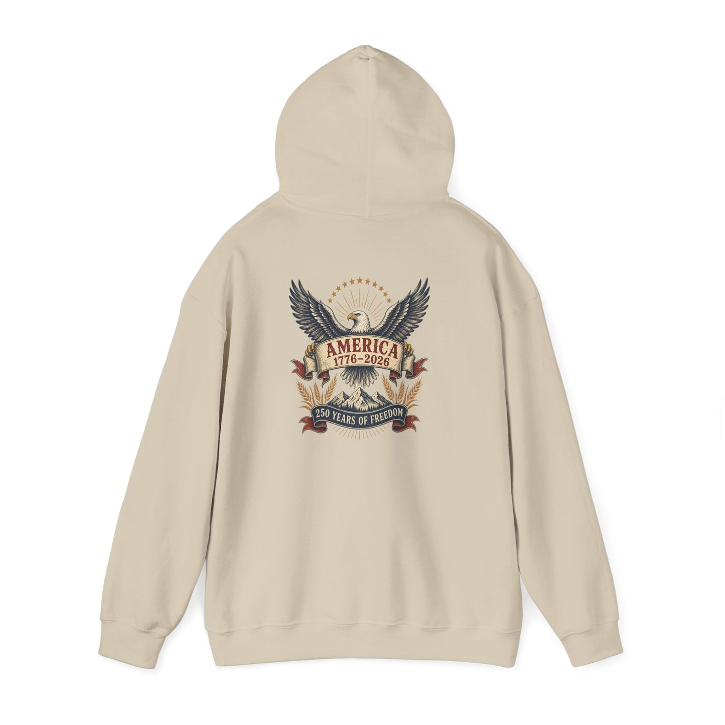 America 1776-2026 Eagle Hoodie – 250 Years of Freedom Patriotic Sweatshirt