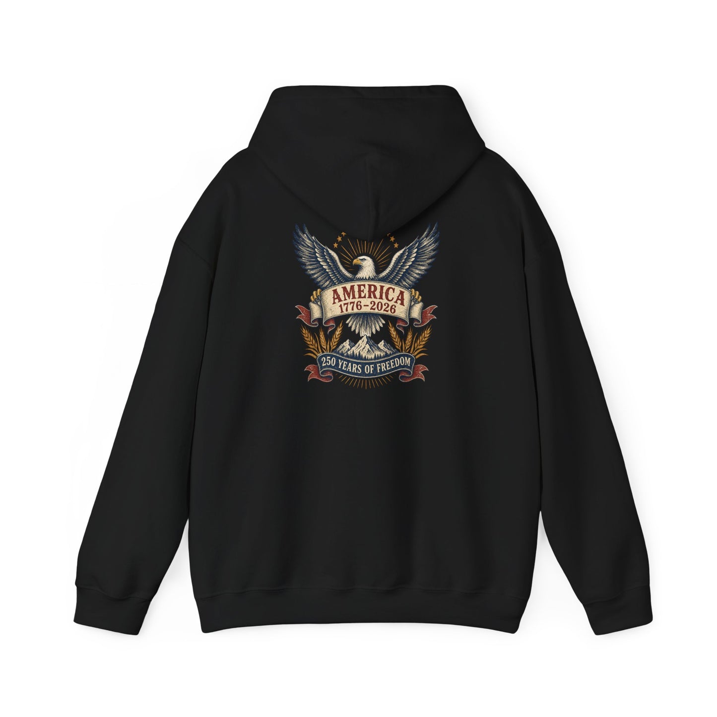 America 1776-2026 Eagle Hoodie – 250 Years of Freedom Patriotic Sweatshirt