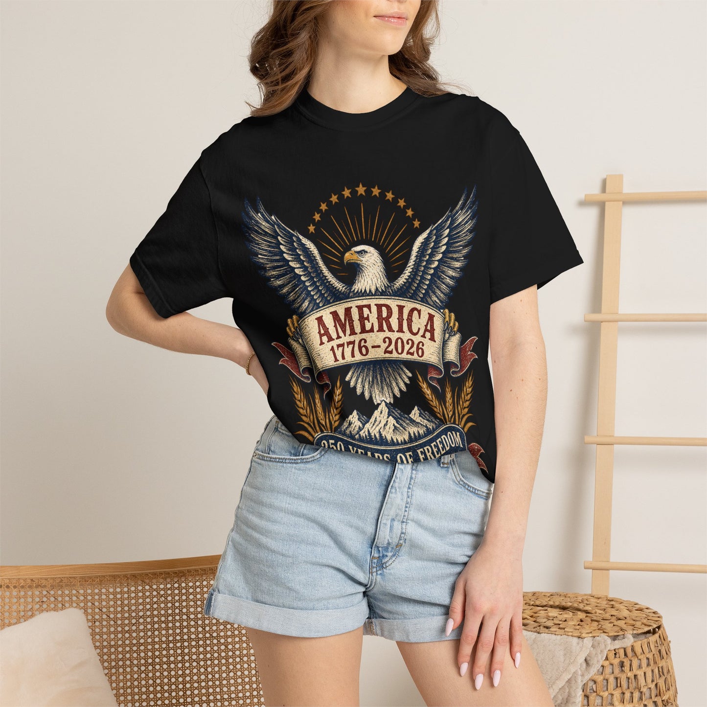 America 250 Vintage Eagle Tee | Comfort Colors 1717 Patriotic Shirt | 1776–2026 Freedom Anniversary Tee