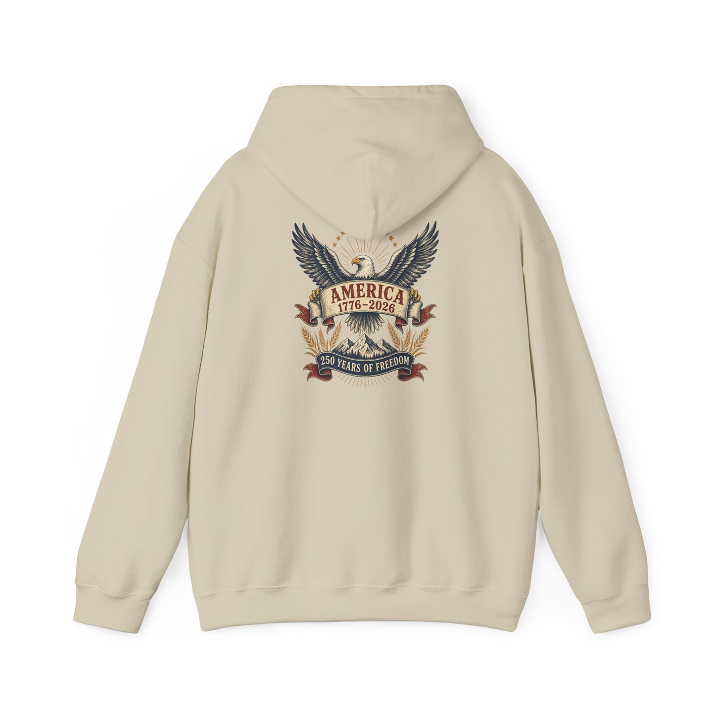 America 1776-2026 Eagle Hoodie – 250 Years of Freedom Patriotic Sweatshirt