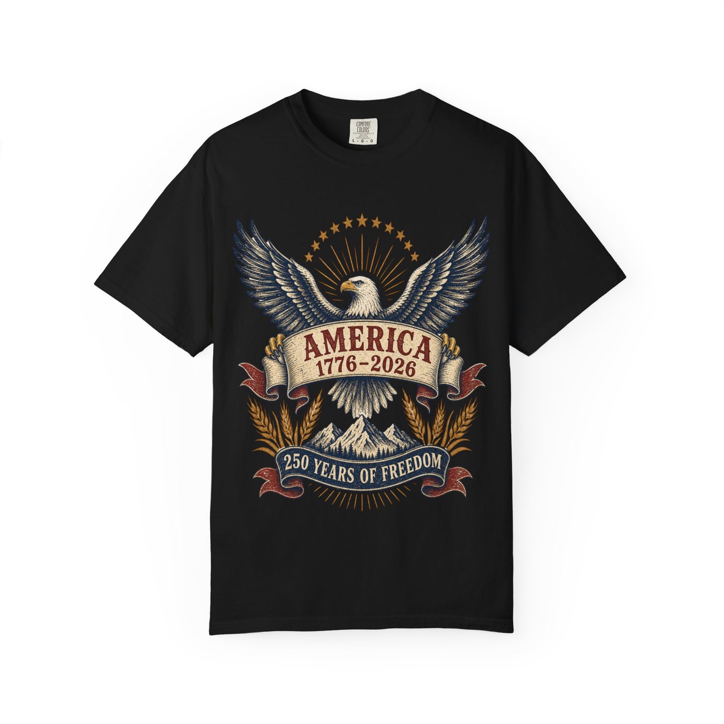 America 250 Vintage Eagle Tee | Comfort Colors 1717 Patriotic Shirt | 1776–2026 Freedom Anniversary Tee