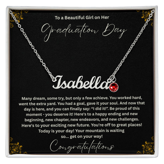 Custom Name Necklace with Birthstone, Personalized Name Jewelry Gift for Her, Birthday Gift, Mom Necklace, Daughter Gift, Custom Jewelry