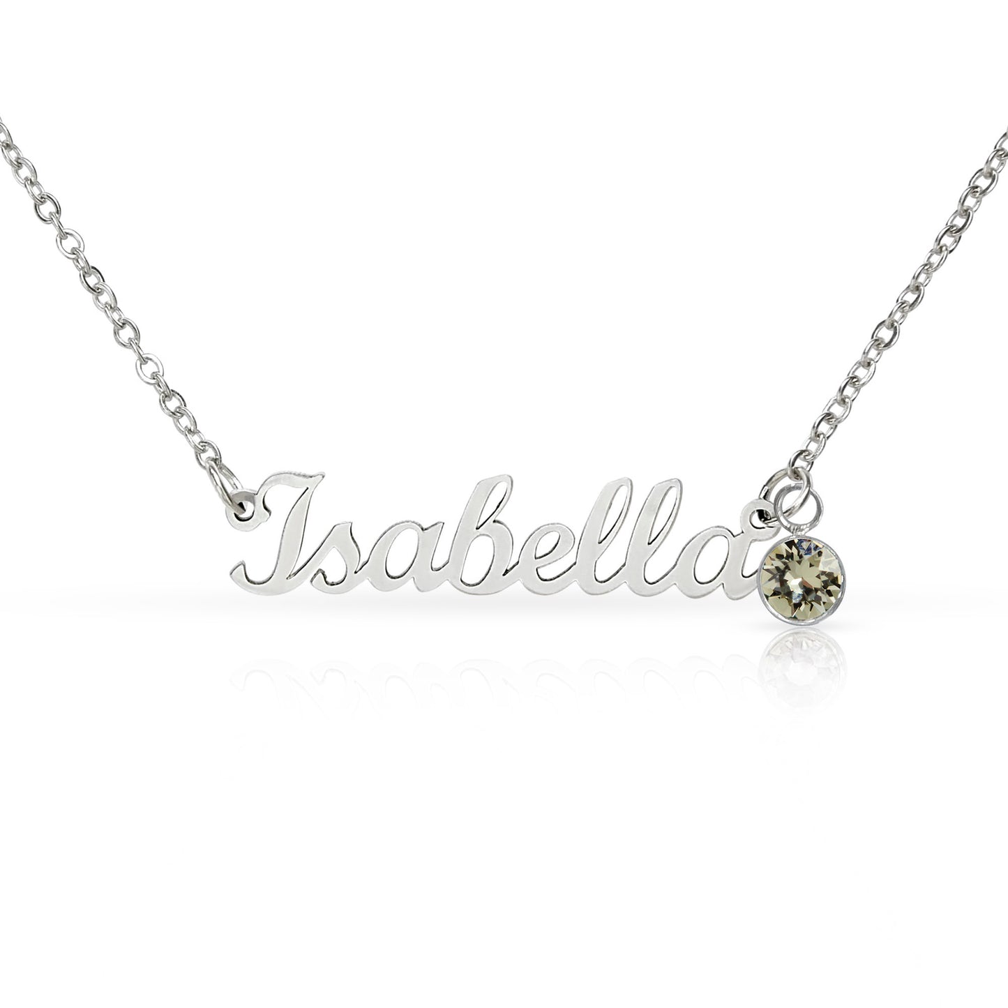 Custom Name Necklace with Birthstone, Personalized Name Jewelry Gift for Her, Birthday Gift, Mom Necklace, Daughter Gift, Custom Jewelry