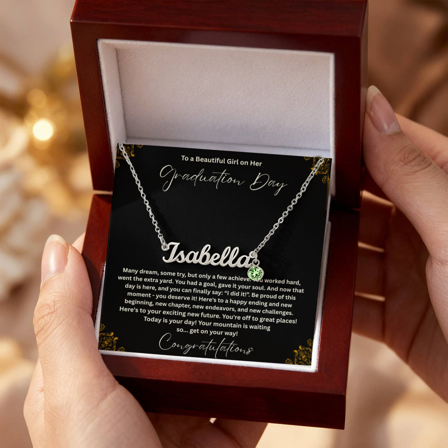 Custom Name Necklace with Birthstone, Personalized Name Jewelry Gift for Her, Birthday Gift, Mom Necklace, Daughter Gift, Custom Jewelry