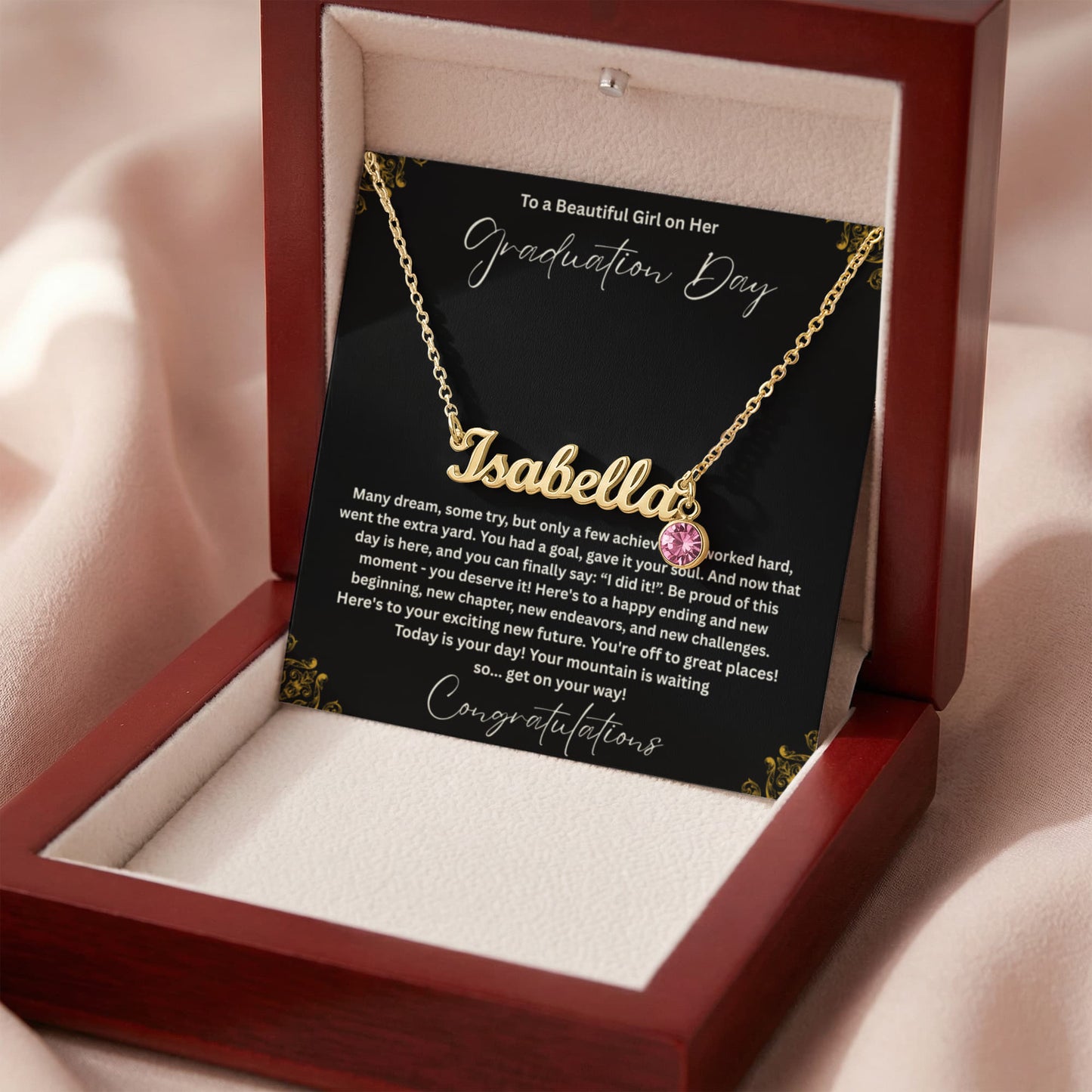 Custom Name Necklace with Birthstone, Personalized Name Jewelry Gift for Her, Birthday Gift, Mom Necklace, Daughter Gift, Custom Jewelry