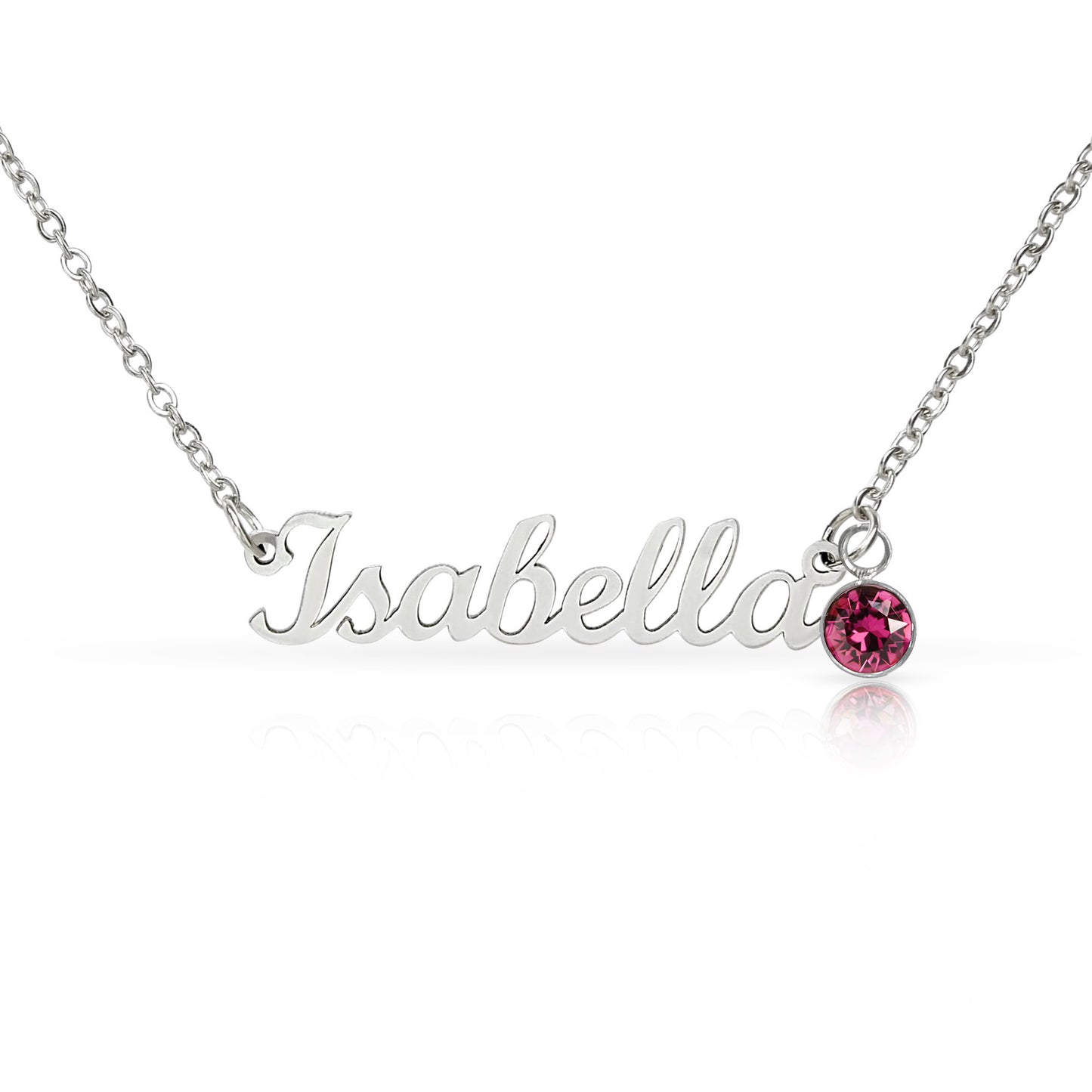 Personalized Name Necklace with Birthstone – Custom Cursive Jewelry Gift for Mom, Wife, Daughter