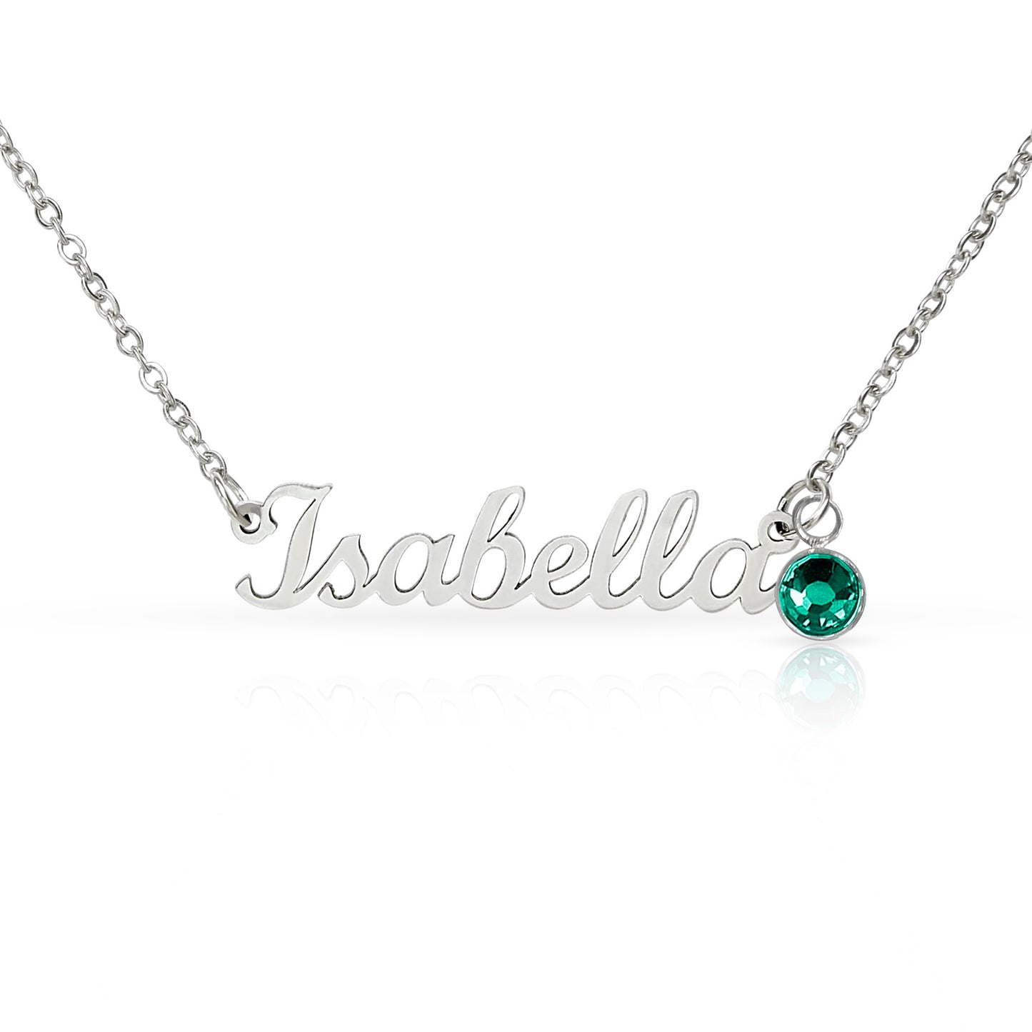 Personalized Name Necklace with Birthstone – Custom Cursive Jewelry Gift for Mom, Wife, Daughter