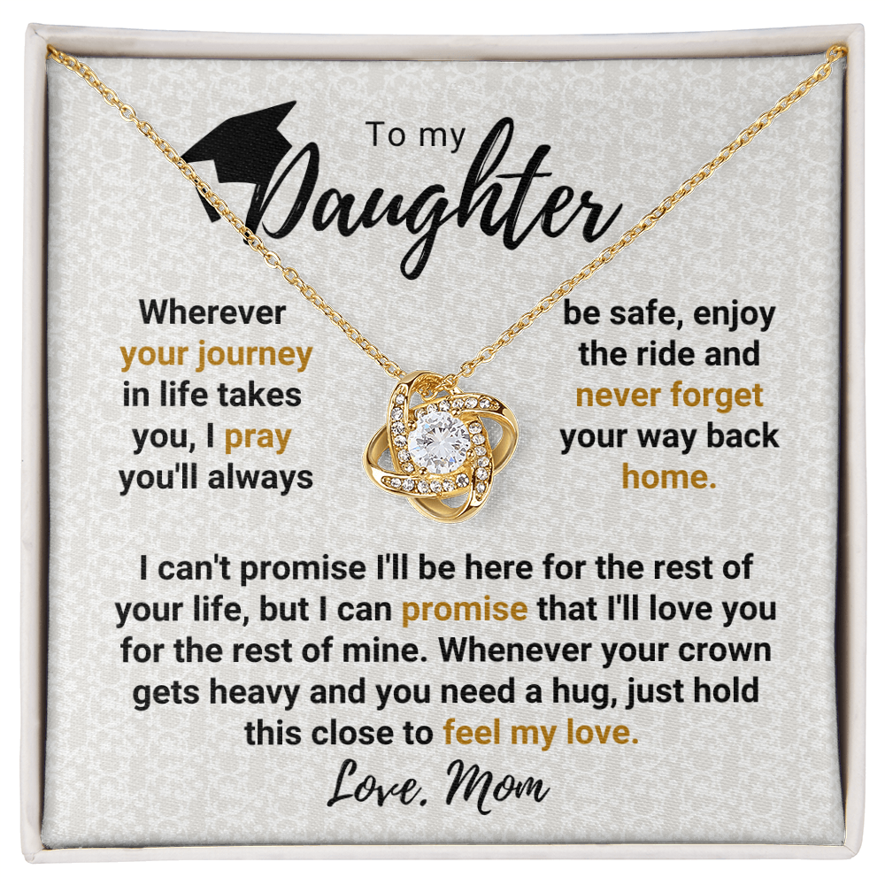 To My Daughter – Graduation Gift Necklace | Love Knot Necklace | Emotional Gift from Mom
