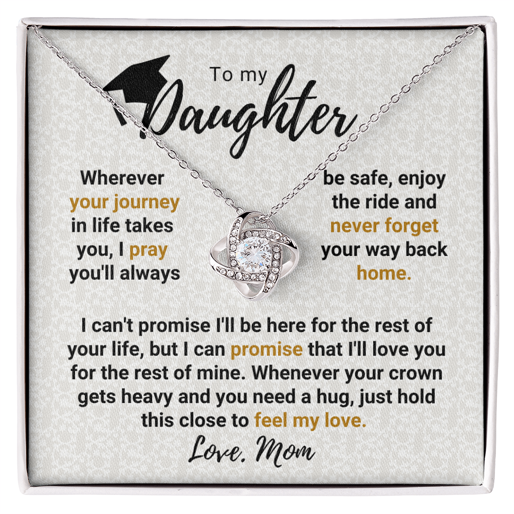 To My Daughter – Graduation Gift Necklace | Love Knot Necklace | Emotional Gift from Mom