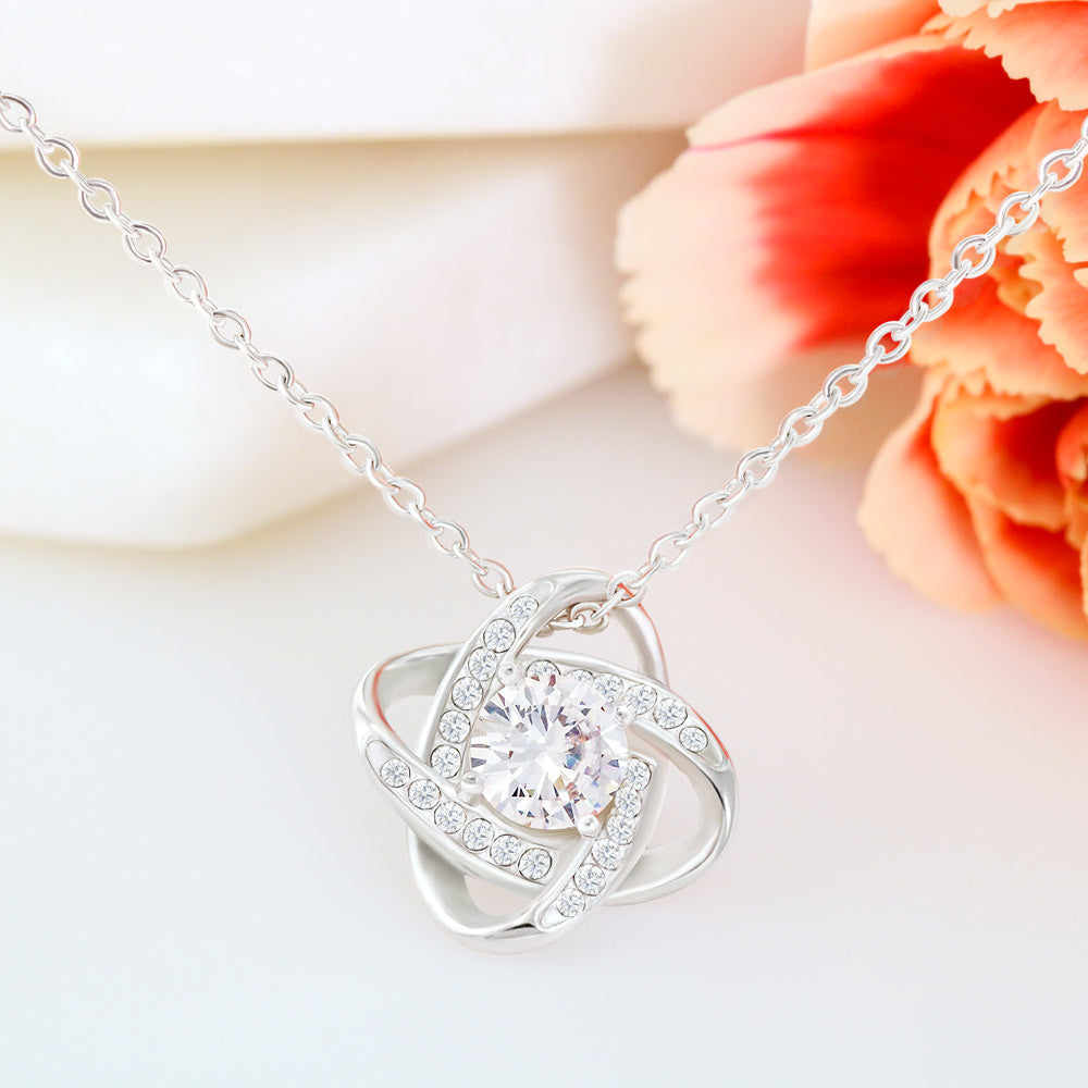 To My Daughter – Old Lioness Love Knot Necklace | From Mom | Meaningful Gift for Daughter | Inspirational Jewelry Gift