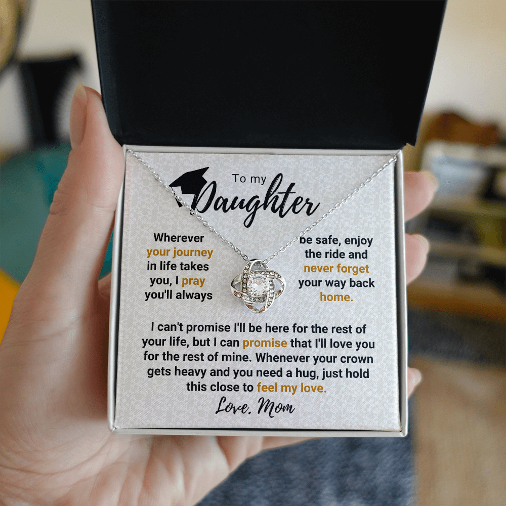 To My Daughter – Graduation Gift Necklace | Love Knot Necklace | Emotional Gift from Mom