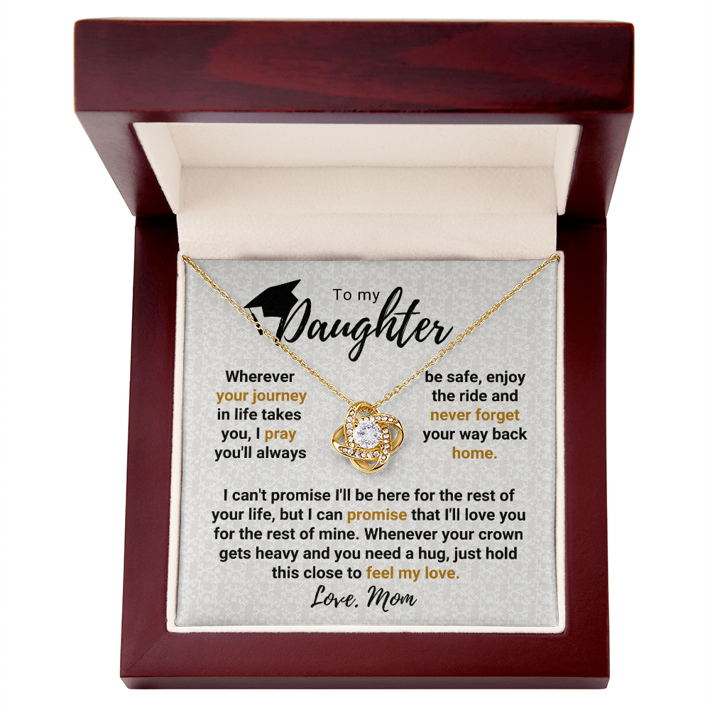 To My Daughter – Graduation Gift Necklace | Love Knot Necklace | Emotional Gift from Mom