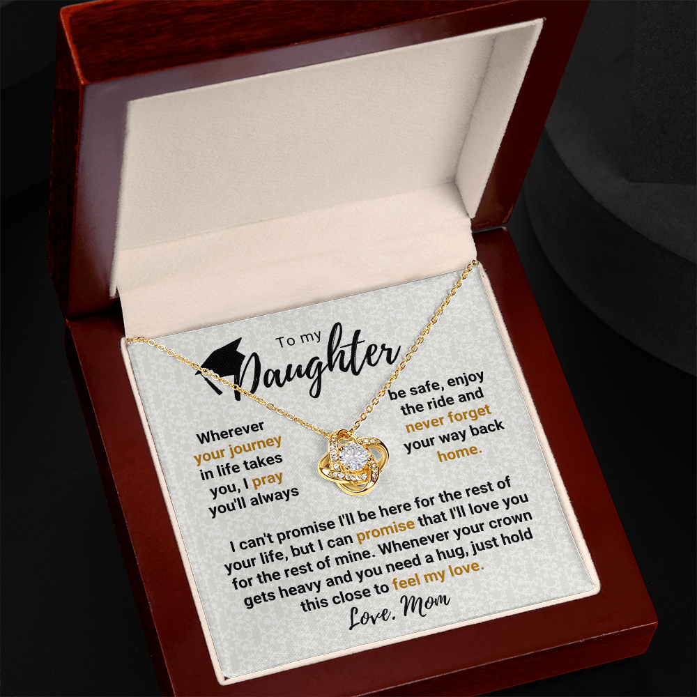 To My Daughter – Graduation Gift Necklace | Love Knot Necklace | Emotional Gift from Mom