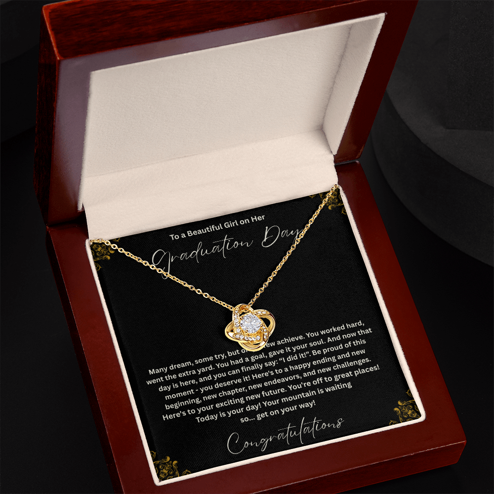 Graduation Necklace Gift for Her, To a Beautiful Girl Graduation Day Jewelry, Class of 2026 Gift, Daughter Graduation Gift, Inspirational Necklace