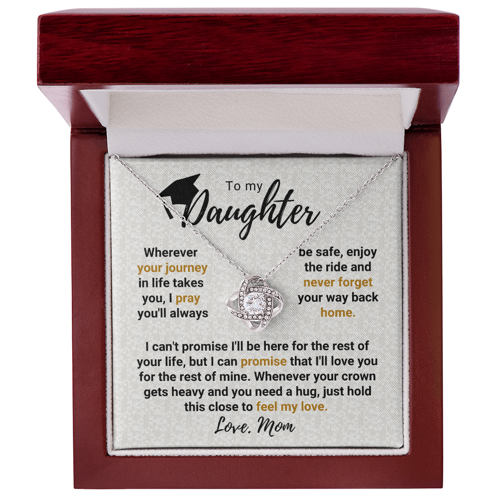 To My Daughter – Graduation Gift Necklace | Love Knot Necklace | Emotional Gift from Mom