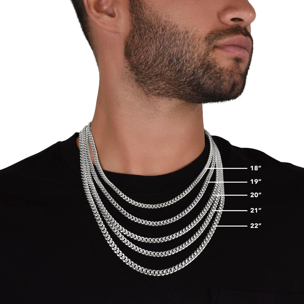 Cuban Link Chain Necklace – 5mm Stainless Steel | Classic Men's Chain (18–22")