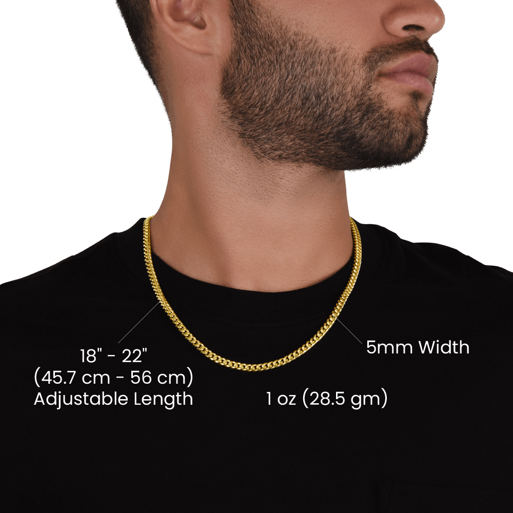 Cuban Link Chain Necklace – 5mm Stainless Steel | Classic Men's Chain (18–22")