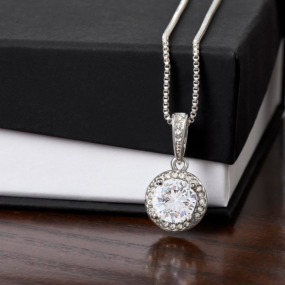 Eternal Hope Necklace – 14K White Gold Finish | Sparkling CZ Pendant Gift for Her