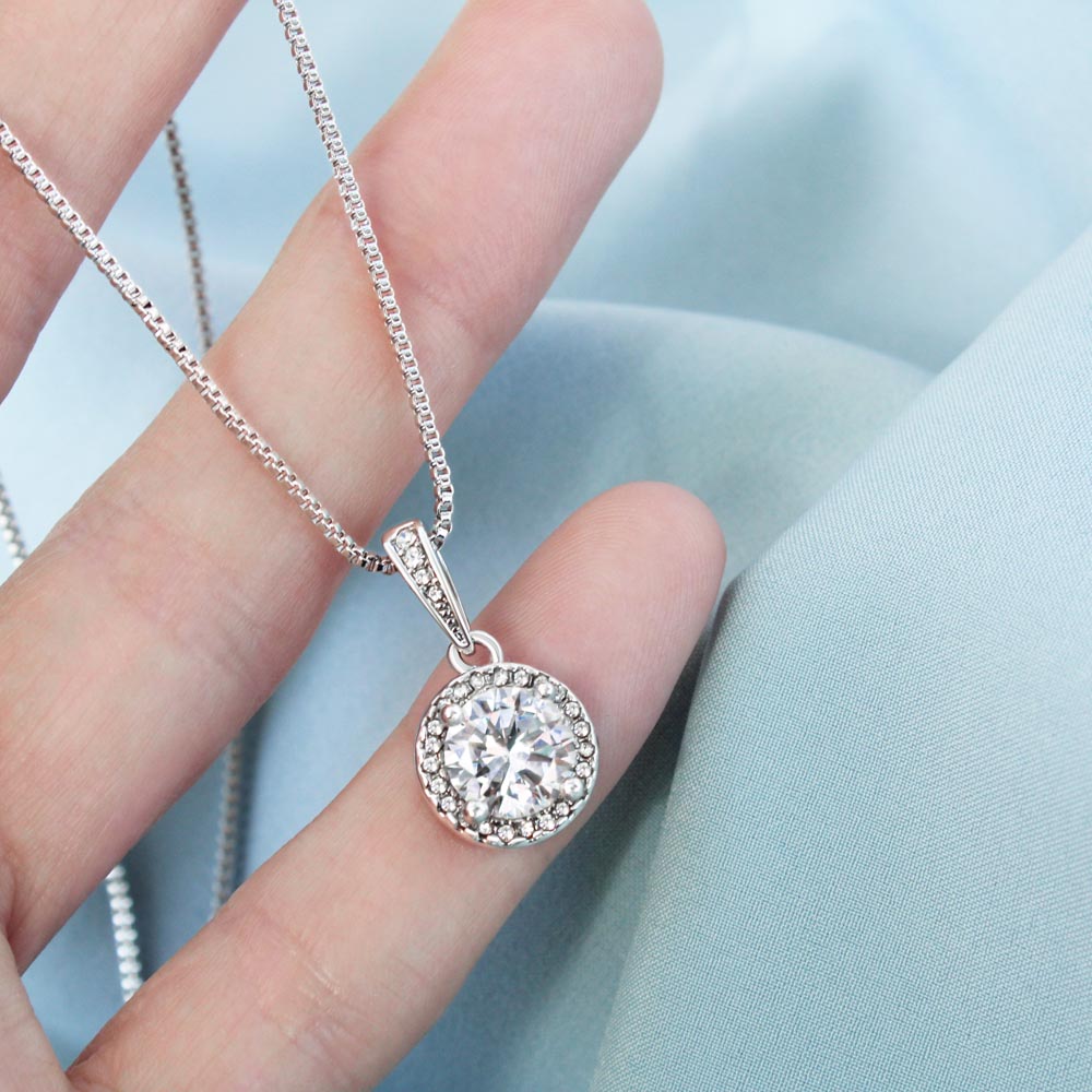 Eternal Hope Necklace – 14K White Gold Finish | Sparkling CZ Pendant Gift for Her