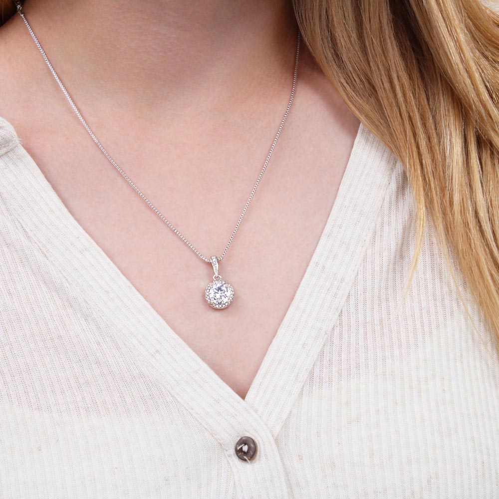 Eternal Hope Necklace – 14K White Gold Finish | Sparkling CZ Pendant Gift for Her