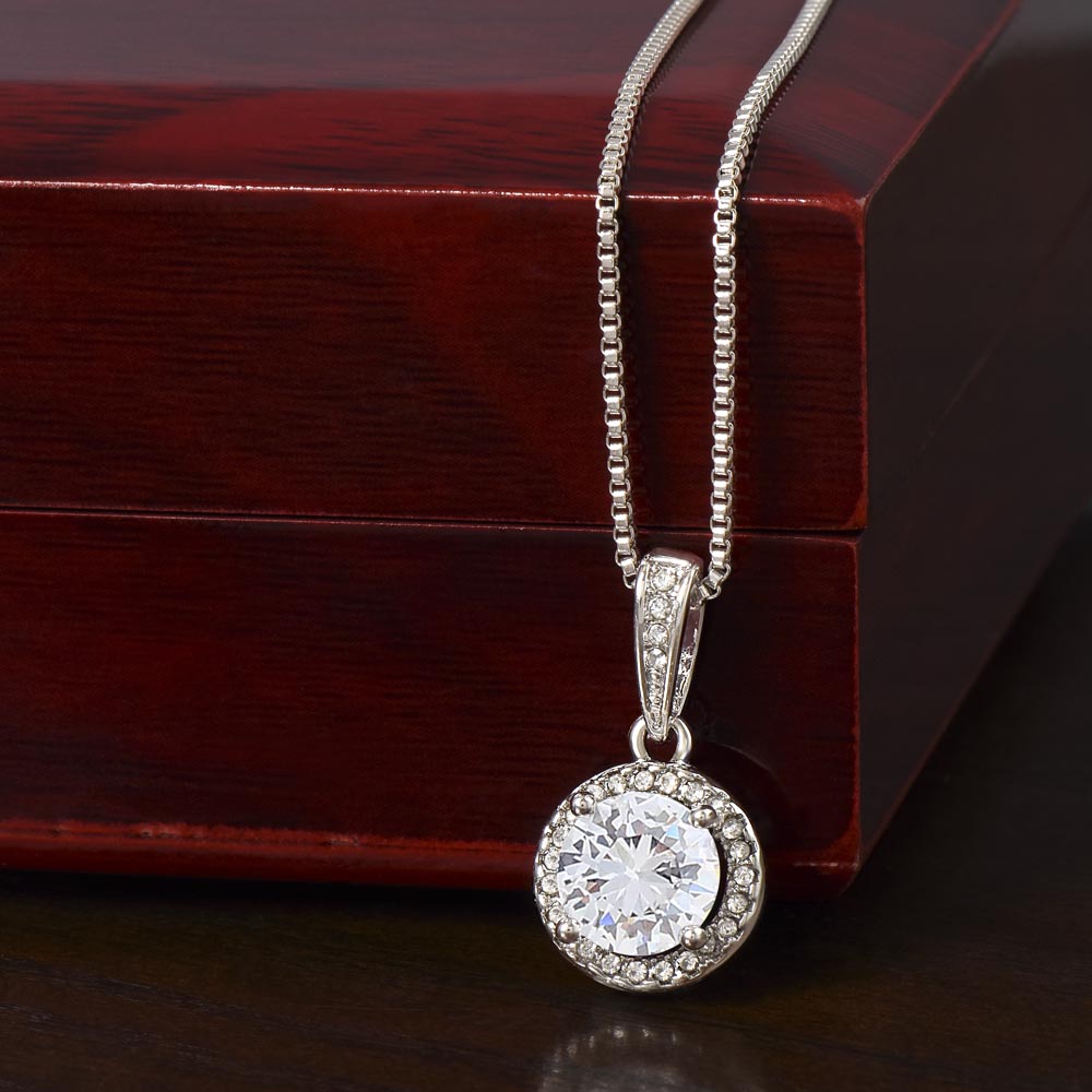 Eternal Hope Necklace – 14K White Gold Finish | Sparkling CZ Pendant Gift for Her