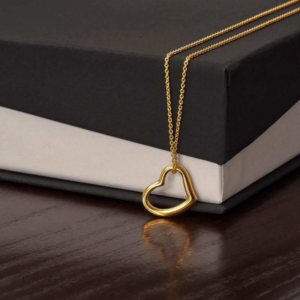 Delicate Heart Necklace – 18K Yellow Gold Finish | Timeless Gift for Her