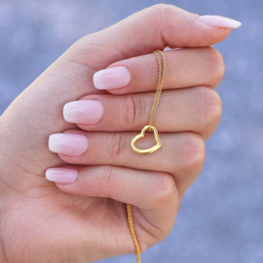 Delicate Heart Necklace – 18K Yellow Gold Finish | Timeless Gift for Her