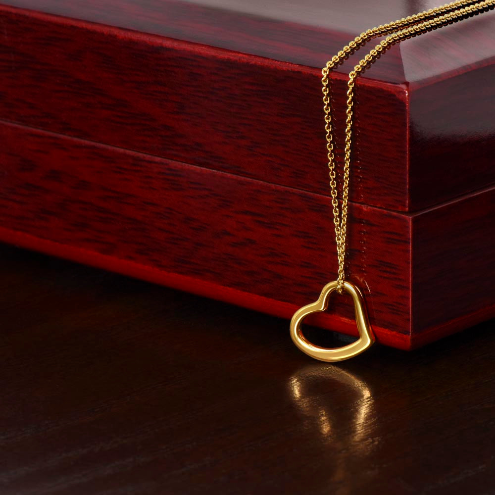 Delicate Heart Necklace – 18K Yellow Gold Finish | Timeless Gift for Her