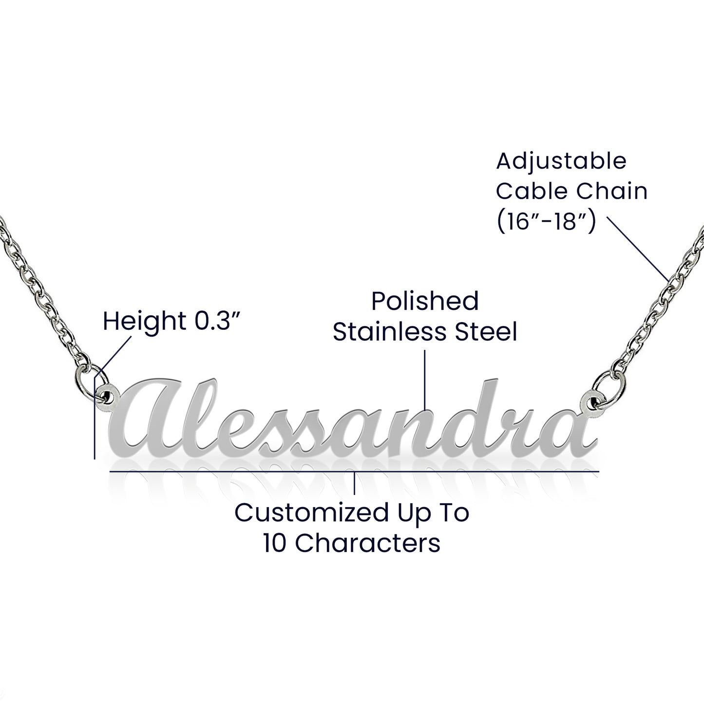 Personalized Name Necklace – Custom Cursive Name Jewelry Gift for Her
